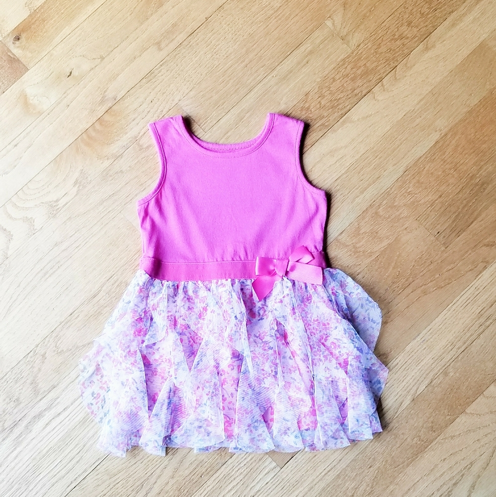 EST 1989 Place Pink Sleeveless Tulle Dress 2T